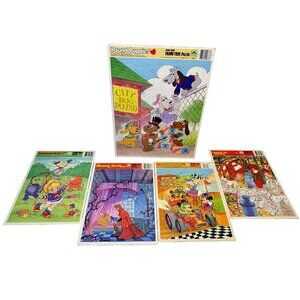 Vtg Golden Puzzles Pound Puppies Rainbow Brite Sleeping Beauty 101 Dalmatians